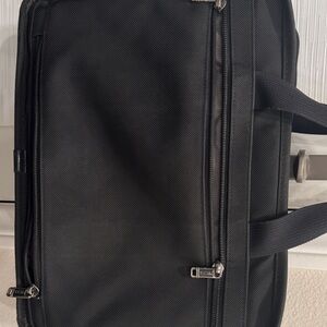 Tumi Alpha Black Nylon Expandable laptop Briefcase